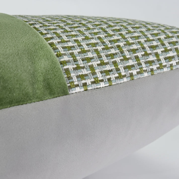 Emerald Basketweave Lumbar Cushion Cover
