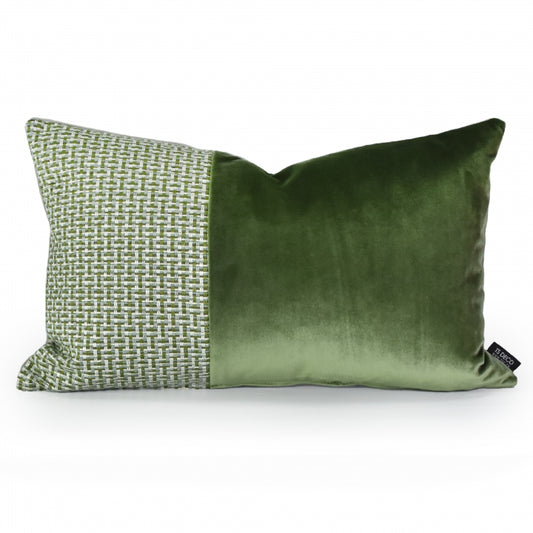 Emerald Basketweave Lumbar Cushion Cover