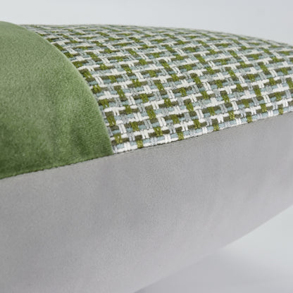 Emerald Basketweave Lumbar Cushion Cover