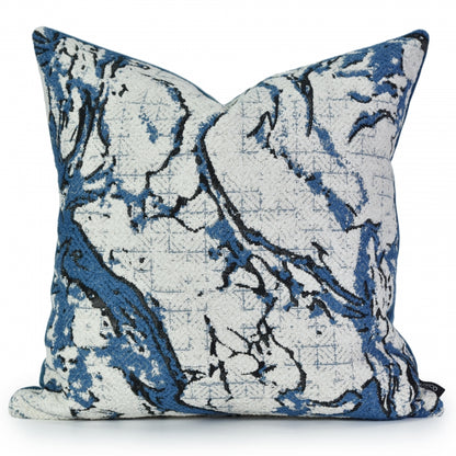 Azure Marble Cushion Cover