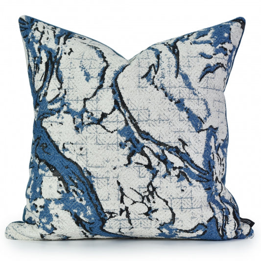 Azure Marble Cushion Cover