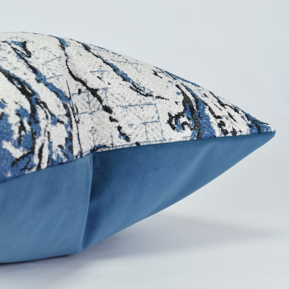 Azure Marble Cushion Cover