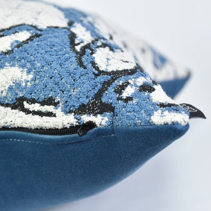 Azure Marble Cushion Cover