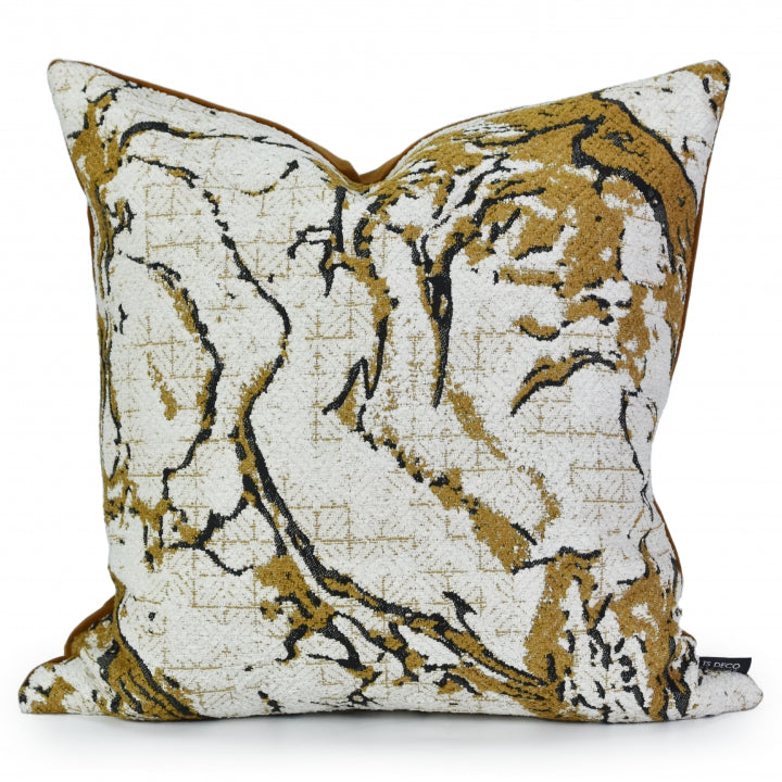 Gilded Marble Cushion Cover