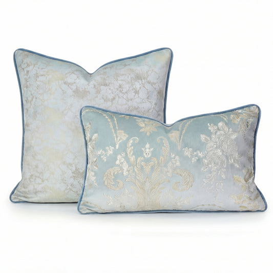 Azure Damask Duo Cushion Cover