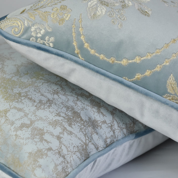 Azure Damask Duo Cushion Cover