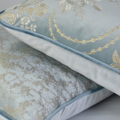Azure Damask Duo Cushion Cover